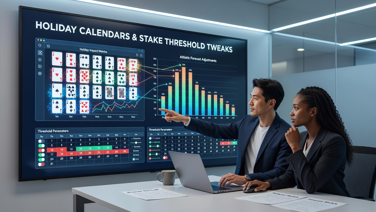 Browser interface showing adjustable stake thresholds during holiday periods in card simulations and sports forecasts