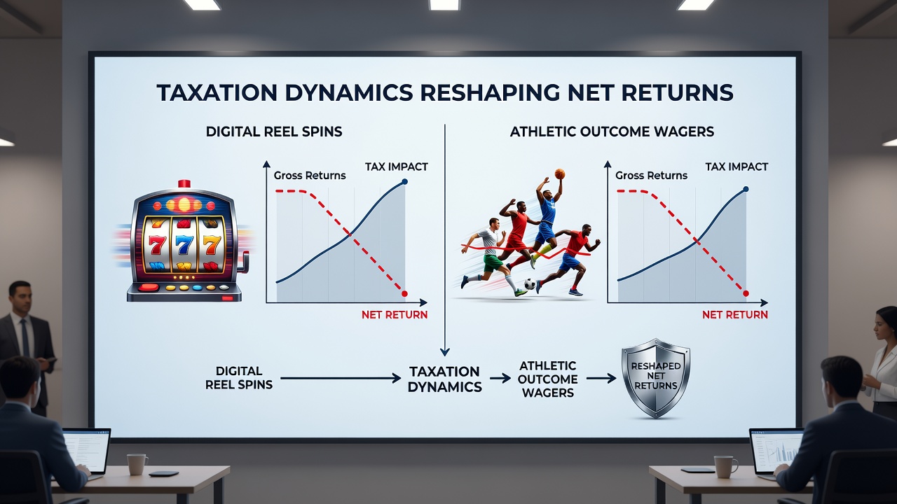 Comparison charts showing net return differences for slots and sports bets across multiple states